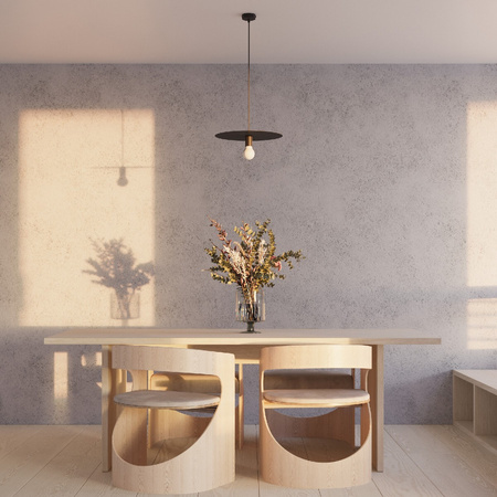 Lampa Sufitowa Wisząca Zwis E27 Żyrandol Okrągła Czarna Nowoczesna Flavio Sollux