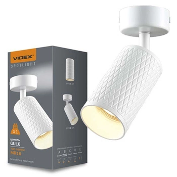 Lampa Ścienna Sufitowa Kinkiet 1x GU10 Biała GRANT Videx