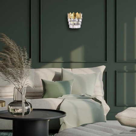 Lampa Ścienna Kinkiet CARISMA Złota 2xE14 Milagro