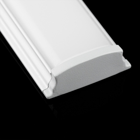 Profil Aluminiowy do LED KM34 Srebrny Natynkowy 1m + Przesłona mleczna + Zaślepki