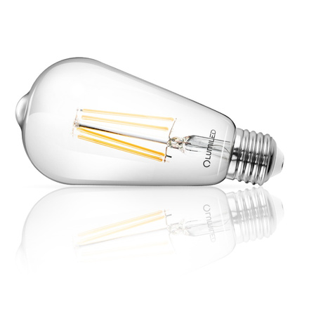 Żarówka LED E27 Edison ST64 8W = 60W 880lm 4000K Neutralna 360° FILAMENT LUMILED