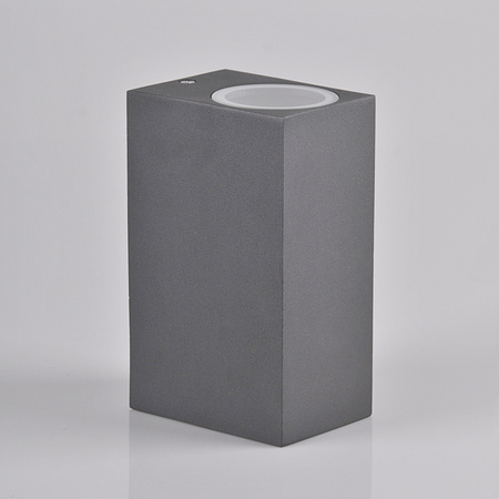 Kinkiet ogrodowy zewnętrzny góra dół na LED 2x GU10 BOSTON GOLDLUX (Polux) ALUMINIUM SZARY