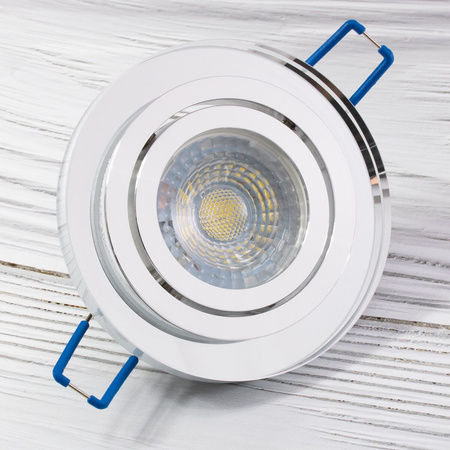 Oprawa Halogenowa Podtynkowa Lampa Sufitowa Szklana Okrągła Ruchoma GU10 ARIAN LUMILED