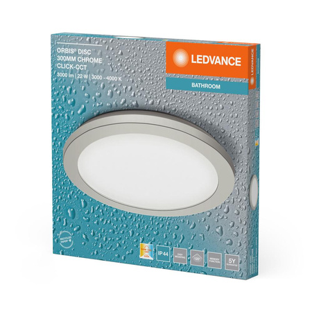 Plafon LED Lampa Łazienkowa Oprawa Sufitowa Okrągła 22W IP44 CCT 3000K-4000K Chrom LEDVANCE