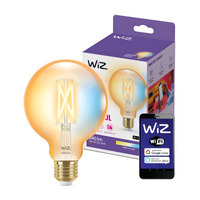 Żarówka LED E27 G95 7W = 50W Filament Bursztynowa SMART WiFi WiZ