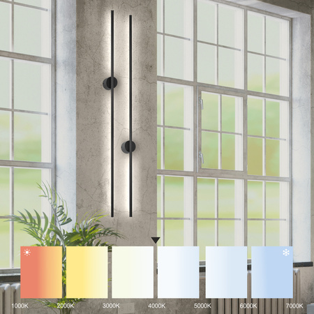 Lampa Ścienna Kinkiet LANA LED 12W 1600lm 4000K Neutralna Barwa Czarny KM-1.197 Lamkur