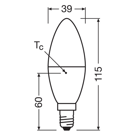 Żarówka LED B39 Świeczka E14 7.5W = 60W 806lm 4000K Neutralna 220° PCR LAMPS Osram