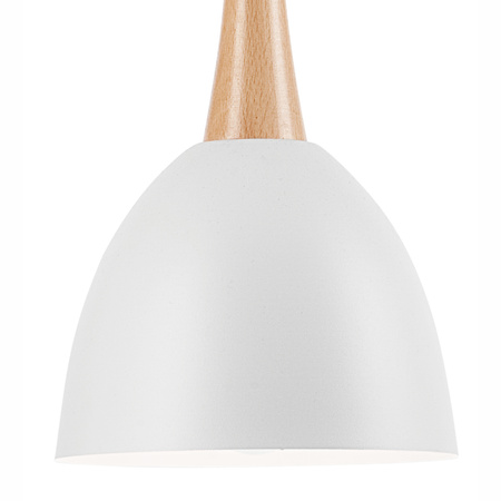 Lampa Wisząca Sufitowa VANESSA E27 Biała Drewniana LM-1.1/77 Lamkur