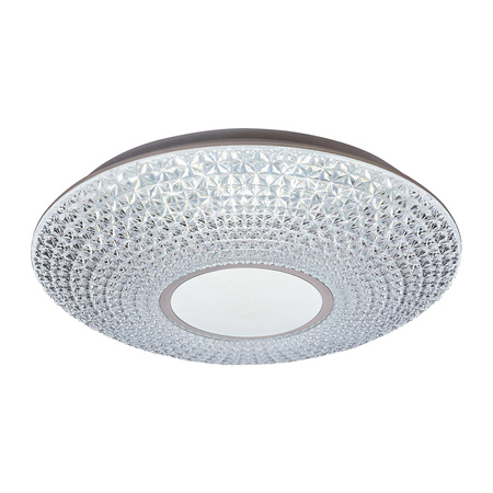 Plafon LED Lampa Sufitowa Oprawa Ścienna Natynkowa 72W 5728lm 3000-6500K CCT Ściemnialna Pilot Przezroczysty Nowoczesny Coralia Rabalux