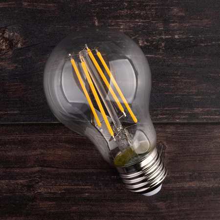 Zestaw 6x Żarówka LED A60 E27 7W = 60W 806lm 3000K Ciepła 360° Filament LUMILED