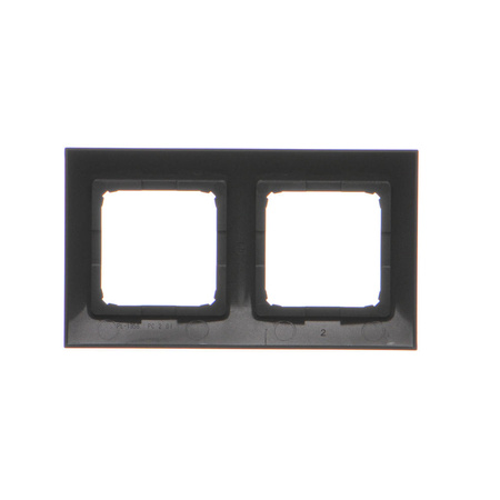 Ramka Podwójna 2-krotna Premium do Włączników Gniazdek Czarna DR2/49 KONTAKT SIMON