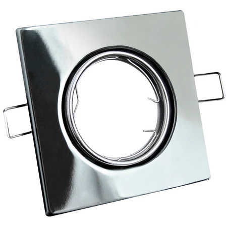 Zestaw 3x Oprawa halogenowa ruchoma GOLDLUX (Polux) kwadrat chrom + żarówka LED GU10 3,5W