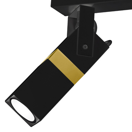 Lampa sufitowa 3x GU10 Spot Czarny + Złoty VIDAR Milagro Styl nowoczesny