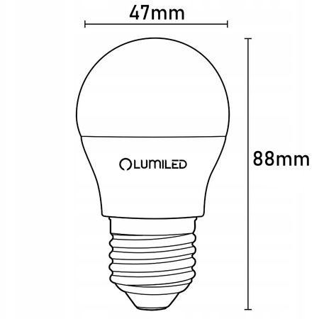 Żarówka LED E27 Kulka P45 8W = 60W 806lm 3000K Ciepła 180° LUMILED