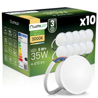 10x Wkład do Opraw LED Żarówka Moduł INSERT Reflektor 5W = 35W 470lm 3000K Ciepła 120° LUMILED