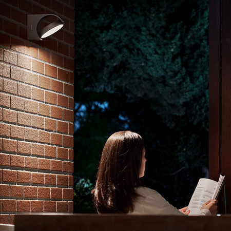 Kinkiet Ogrodowy Lampa Elewacyjna Zewnętrzna LED 7W 600lm 2700K IP44 Antracyt Mimosa Philips