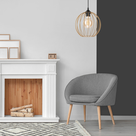 Lampa Wisząca Sufitowa ZOYA E27 Złota Druciana LM-1.162 Lamkur