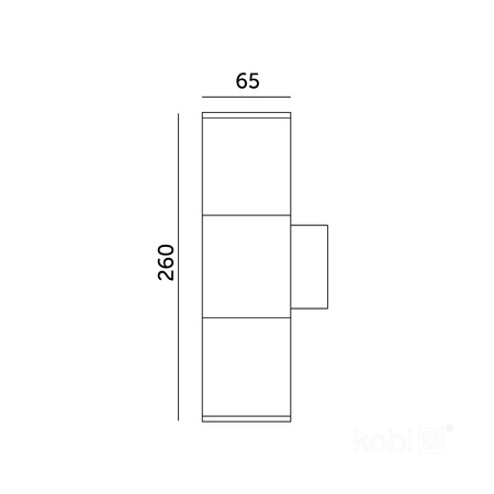 Lampa Ogrodowa Kinkiet Elewacyjny Zewnętrzny 2x GU10 IP54 Czarna Querk Kobi