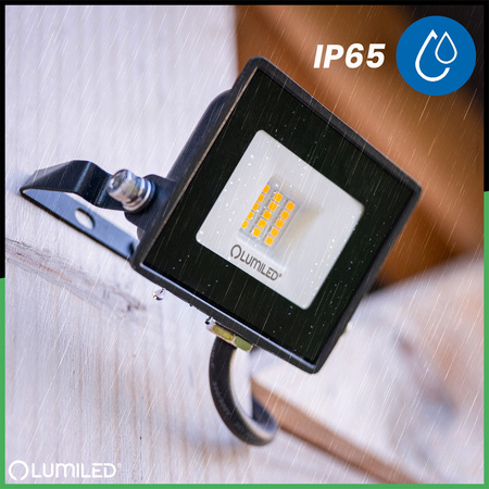 Naświetlacz LED ZUNA2 10W 900lm 6500K IP65 Czarny LUMILED