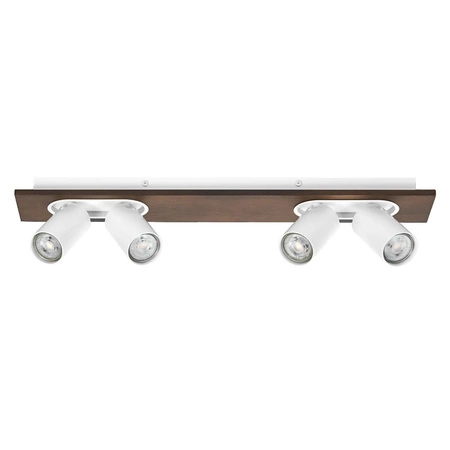 Lampa Sufitowa Ścienna LED Reflektor 4-Punktowy Dekoracyjny Drewno 13.6W GU10 Biała LEDVANCE