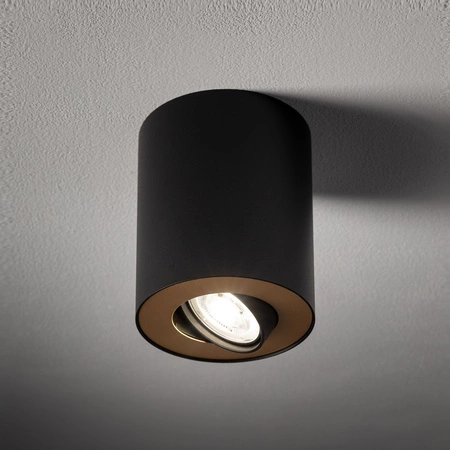 Oprawa Natynkowa Sufitowa GU10 SPOT TUBA Czarna SET 8901 Nowodvorski