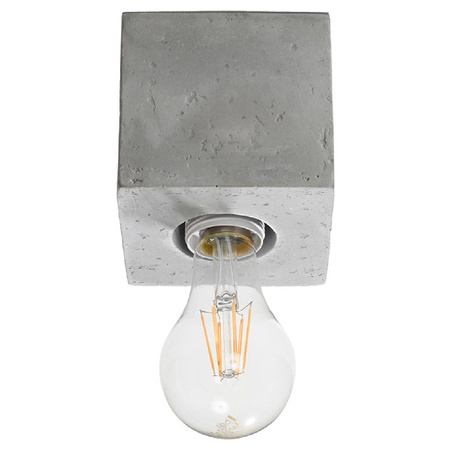 Lampa Sufitowa Oprawa Natynkowa E27 Kwadratowa Szara Industrialna Ariz Sollux