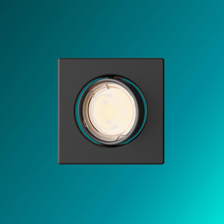 Oprawa Podtynkowa Wpuszczana LED GU10 Ruchoma Aluminiowa Kwadratowa Czarna Peridot Philips