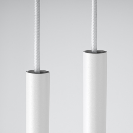 Lampa Sufitowa Wisząca Zwis 2x G9 Tuba Żyrandol Tubularna Biała Nowoczesna Pastelo Sollux