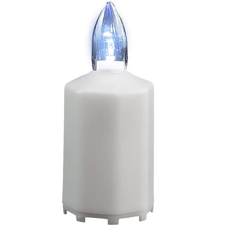 Zestaw 15x Znicz Elektryczny LED Świeca Wkład Nagrobkowy + 30 Baterii R6 Biały