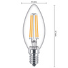 Żarówka LED Świeczka E14 B35 6.5W = 60W 806lm 2700K Ciepła Filament PHILIPS