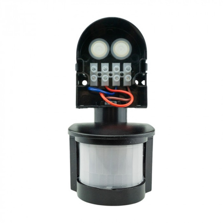 Czujnik Ruchu i Zmierzchu PIR IP44 Natynkowy Regulowany Czarny 12m 180° CP Ecolight