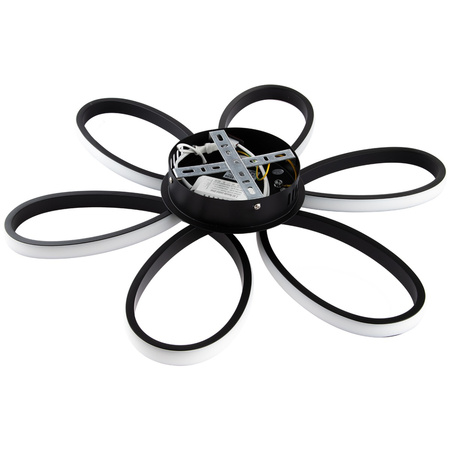 Lampa Sufitowa Żyrandol LED GALAXIS VIRGO 72W czarny + Pilot