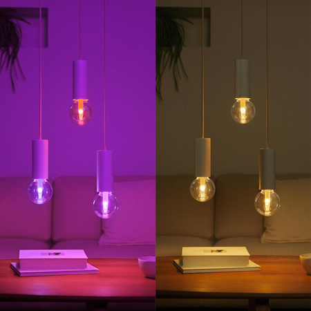 Żarówka LED E27 Kula G95 6.8W = 60W 500lm 2000-6500K CCT + RGB FILAMENT SMART Inteligentna Bluetooth ZigBee White and Color Ambiance Philips HUE