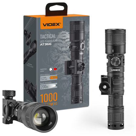 Latarka Ręczna Akumulatorowa LED 10W 1000lm 5 Trybów Pracy USB-C Wodoszczelna IP66 Videx