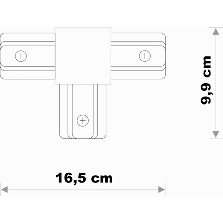 Łącznik Potrójny Trójnik do Listw Szynowych Trójfazowych Biały
