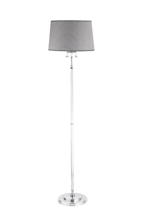 Lampa Podłogowa Stojąca EGIDA 3xE27 Abażur 166cm Glamour Srebrna Jupiter