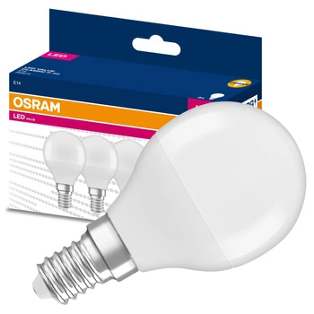 3x Żarówka LED P45 Kulka E14 4.9W = 40W 470lm 3000K Ciepła 200° VALUE CLASSIC Osram