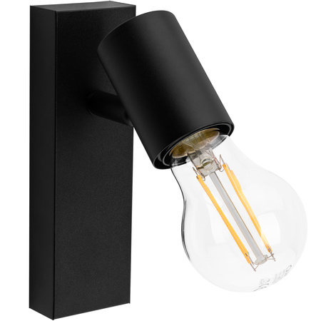 Lampa Ścienna Reflektor LED Sufitowa Ruchoma Kinkiet Spot E27 GLASA Czarna Lumiled