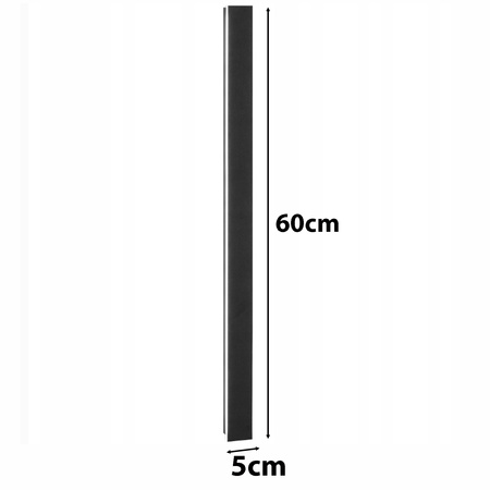 Lampa Ogrodowa LED Kinkiet Elewacyjny 19W Oprawa Architektoniczna Prostokąt Czarna 60CM