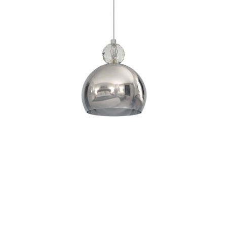 Lampa wisząca TOLEDO 1xE27 Kula Chrom Kryształ Glamour MLP4244 Milagro Metal + Kryształ