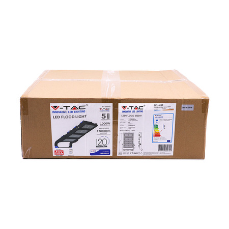 Naświetlacz LED 1000W 120000lm 4000K IP66 Ściemnialny Samsung Chip VT-1002D V-TAC