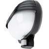 Lampa Ogrodowa Kinkiet Elewacyjny FRODA E27 IP44 z Czujnikiem PIR Czarna