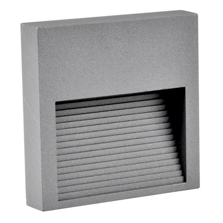 Lampa oprawa schodowa natynkowa LED ogrodowa 3W 60lm IP44 4000K szara kwadrat Q9 GOLDLUX (Polux)