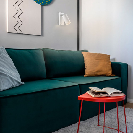 Lampa Ścienna Kinkiet 1x GU10 Biała KENT Videx