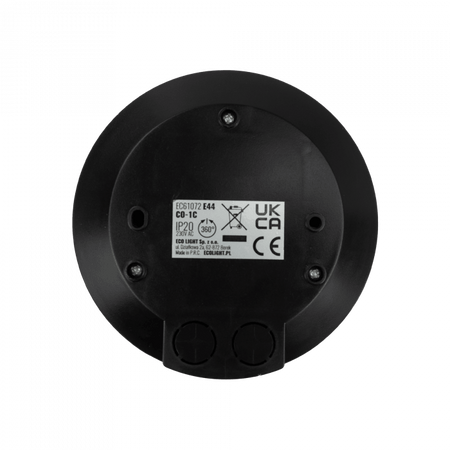 Czujnik Ruchu i Zmierzchu Czujnik Obecności PIR Natynkowy Sufitowy Czarny 3m 360° CO Ecolight