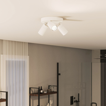Lampa Sufitowa Reflektor 3x GU10 IP44 Biała Kosipo Philips