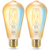 2x Żarówka LED E27 Edison ST64 7W = 50W 640lm 2000-5000K TW FILAMENT Bursztynowa Inteligentna SMART WiFi Bluetooth Aplikacja WiZ