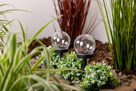 Lampa Solarna LED Ogrodowa Wbijana Ozdobna Kula 3000K IP44 10cm