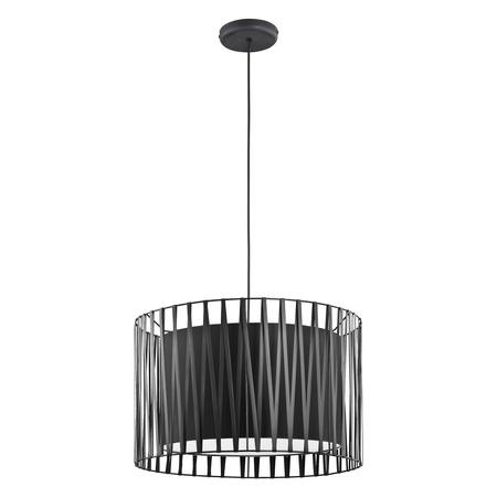 Lampa Sufitowa Wisząca HARMONY BLACK Zwis Abażur Czarna Elegancka 3xE27 1655 TK Lighting