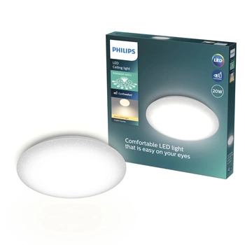 Lampa Sufitowa Plafon LED 20W 2000lm 2700K Ciepła Efekt Gwiazd Moire CL200 Philips
